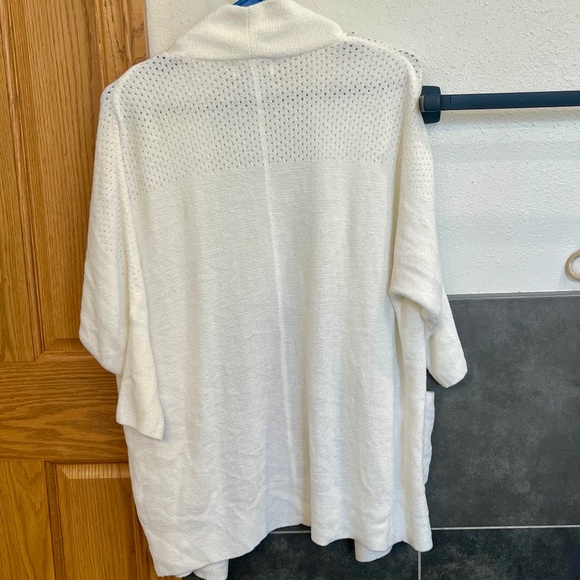 Barefoot Dreams CozyChic Ultra Lite Pointelle Cardigan Small/medium Sea Salt - Picture 6 of 6